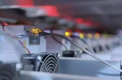 A large-scale Bitcoin mining farm, illustrating the scale and infrastructure required for efficient mining operations.