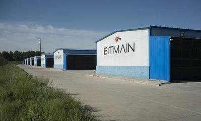 Modern Bitcoin mining farm with solar panel integration and smart cooling